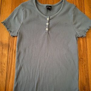 art class button up ribbed top